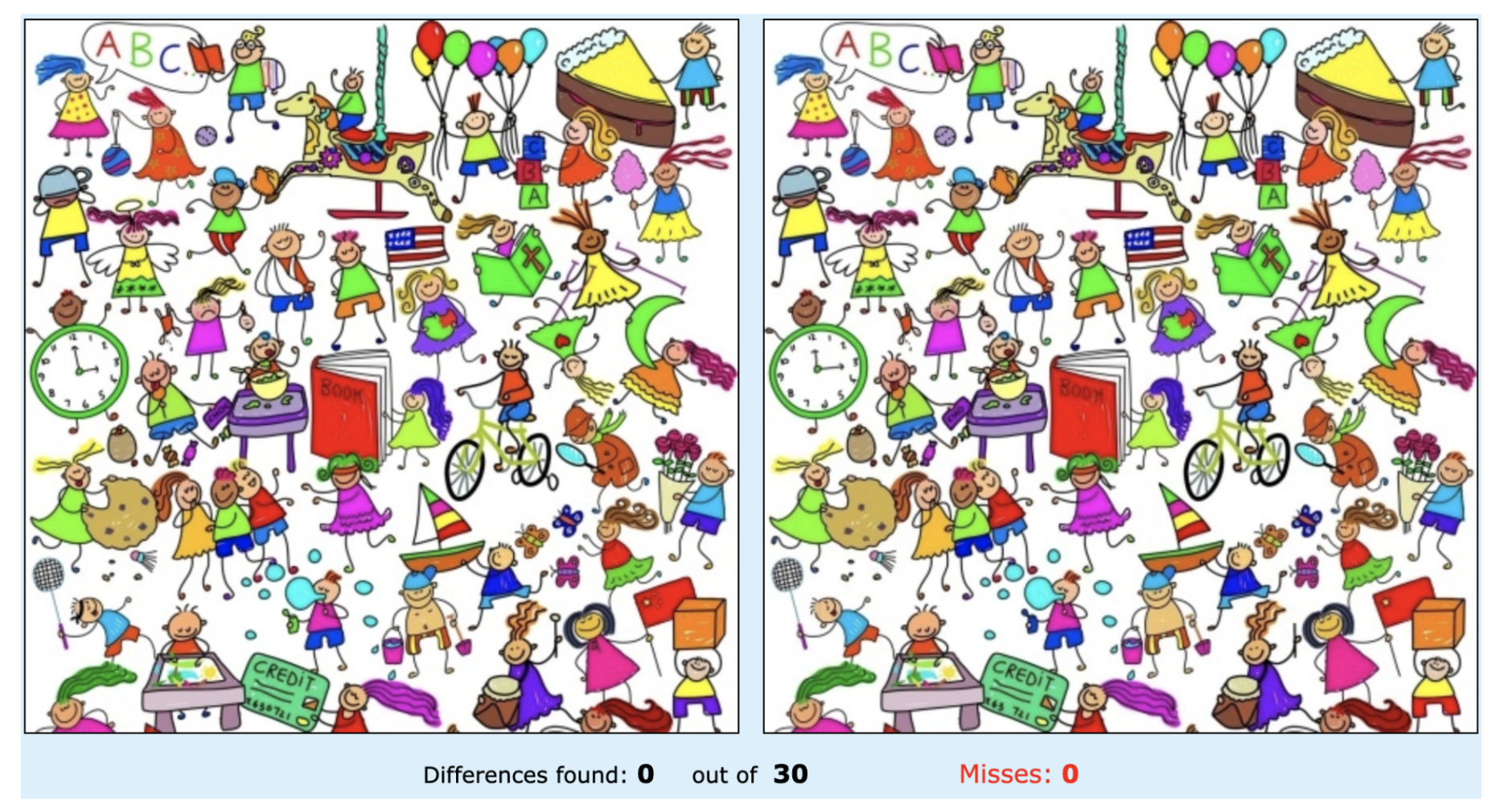 Image puzzle with differences